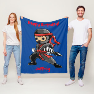 Cobertor De Velo Ninja Fleece Blanket Personalizado