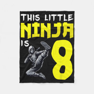 Cobertor De Velo Ninjas de Kickboxing Este Pequeno Ninja Tem 8 Anos