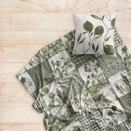 Cobertor De Velo Nippon Cheater Quilt Olive Sage Green White