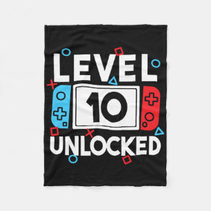 Cobertor De Velo Nível 10 Jogador 10º Jogo de Vídeo de Aniversário 
