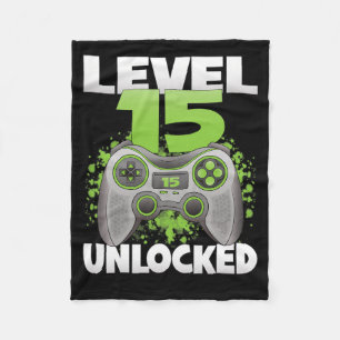 Cobertor De Velo Nível 15 Desbloqueado Video Game 15º Aniversário G