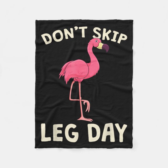 Cobertor De Velo Nk Flamingo Workou Don't Skip Leg Day Gym Fitness  (Frente)