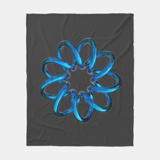 Cobertor De Velo Nó do Toro Metálico Azul (Frente)