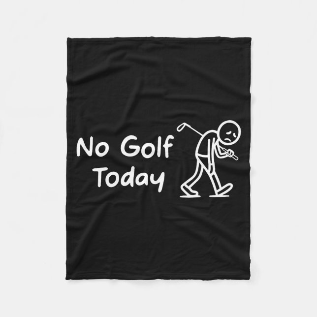 Cobertor De Velo No Golf Today Funny Sad Graphic Stickman Golfer Fi (Frente)