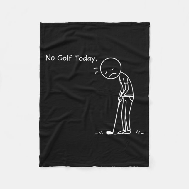 Cobertor De Velo No Golf Today Minimalist Golf Funny Stickman Golfe (Frente)