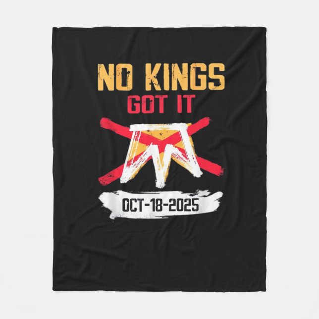 Cobertor De Velo No King Patriotic Freedom No Kings In America Crea (Frente)