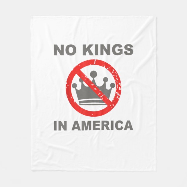 Cobertor De Velo No Kings In America Patriotic Casual (Frente)