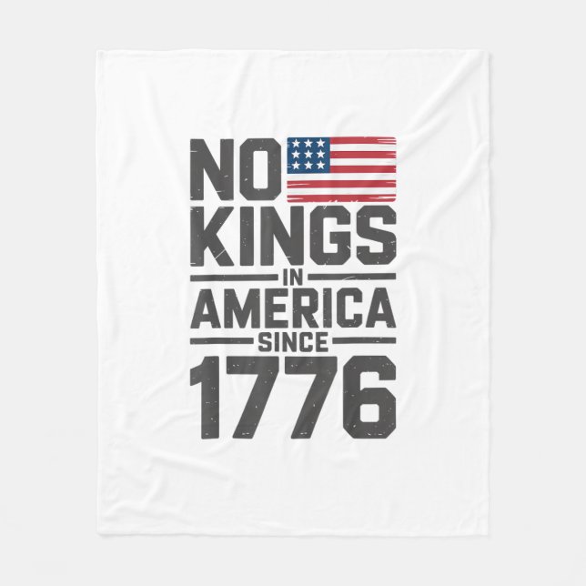Cobertor De Velo No Kings In America Since 1776 Creative Design (Frente)