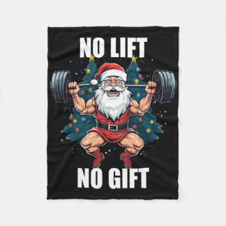 Cobertor De Velo No Lift No Gift Santa Claus Christmas Gym Bodybuil