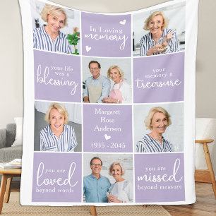 Cobertor De Velo No Loving Memory 6 Photo Collage Memorial Poem