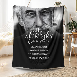 Cobertor De Velo No Loving Memory Custom Text & Photo Memorial
