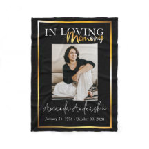 No Loving Memory Dourada Funeral Memorial Foto