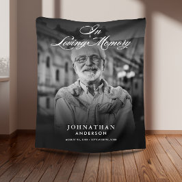 Cobertor De Velo No Loving Memory Photo Elegant Script