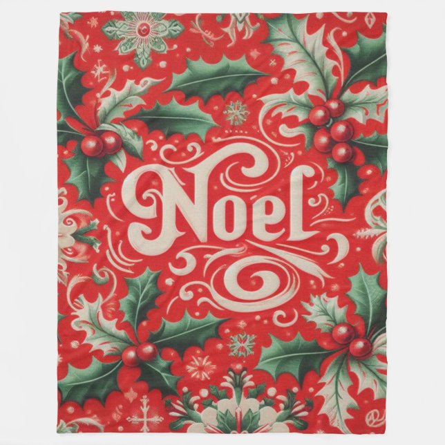 Cobertor De Velo Noel Vermelho e Verde (Frente)