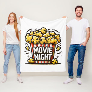 Cobertor De Velo Noite de Filme Delícia Pipoca Divertida