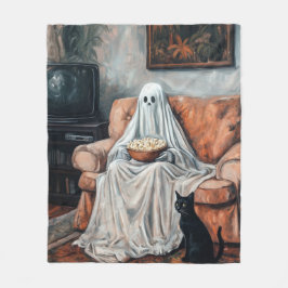 Cobertor De Velo Noite de Filme Spooky | Fantasma e Cat Assistindo