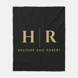 Cobertor De Velo Noiva e noiva Monograma Minimalista Moderno