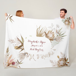 Cobertor De Velo Noivo Casal de Flores Boêmias