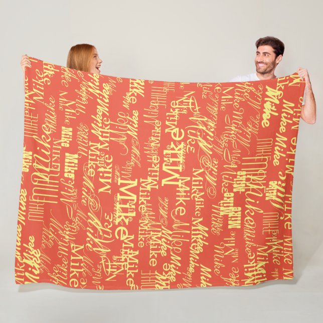 Cobertor De Velo Nome Amarelo Claro Embalado Alavancado Laranja-Ver (In Situ)