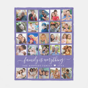 Cobertor De Velo Nome da Família de Cotação de Colagem de Fotos Mod
