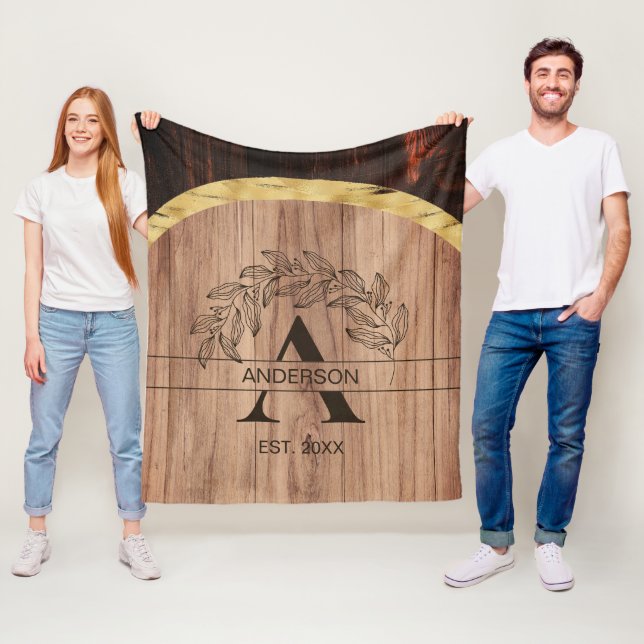 Cobertor De Velo Nome da Família Rustic (In Situ)