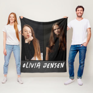 Cobertor De Velo Nome da foto do Black Modern 2