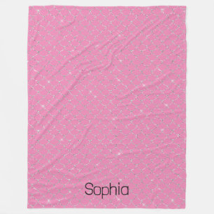 Cobertor De Velo Nome da Sereia Rosa Silver