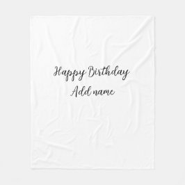 Cobertor De Velo Nome de adição de aniversário de feliz título míni