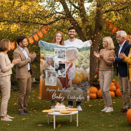 Cobertor De Velo Nome de Aniversário do Bebê da Colagem de Fotos Pe