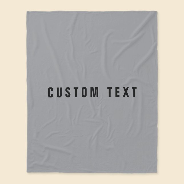 Cobertor De Velo Nome de aparência na moda Modern | Cinza e preto (Criador carregado)