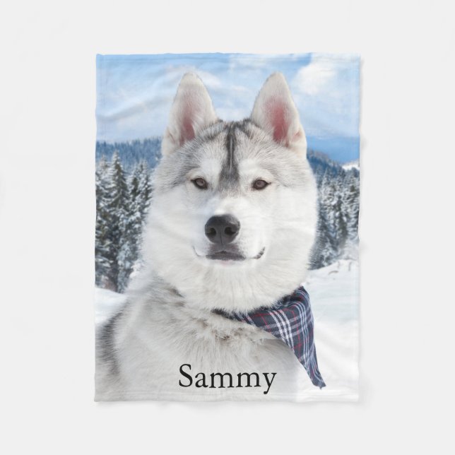 Cobertor De Velo Nome de Foto Pet Bonito Fleece Blanket (Frente)