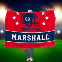 Nome de Futebol Americano Personalizado Vermelho B
