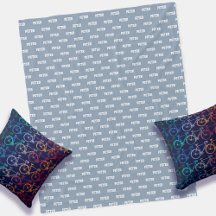 Nome de Repetição Azul Dusty Personalizado Simples