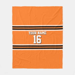 Cobertor De Velo Nome do Número Personalizado da Equipe Laranja Lar