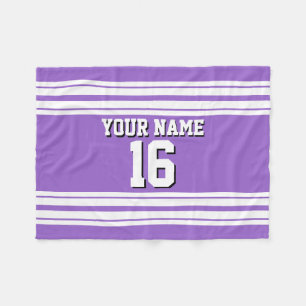 Cobertor De Velo Nome do Número Personalizado da Equipe Wht Roxo Am