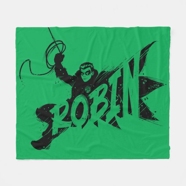 Cobertor De Velo Nome do Pincel de Tinta Robin (Frente (Horizontal))