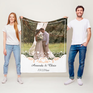 Cobertor De Velo Nome e data personalizados para salvar foto