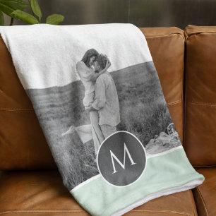 Cobertor De Velo Nome e Foto Personalizados da Casa Pastel Minimali