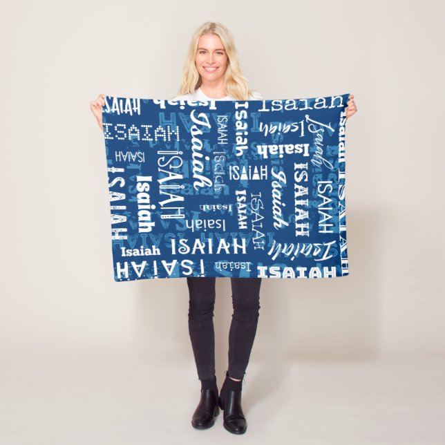 Cobertor De Velo Nome feito sob encomenda personalizado para Isaiah (In Situ)