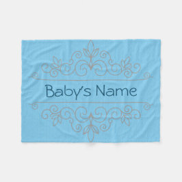 Cobertor De Velo Nome Frame Baby Blanket