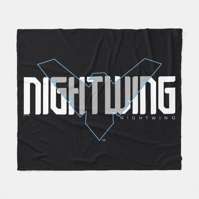 Cobertor De Velo Nome Hi-Tech Gráfico do Nightwing (Frente (Horizontal))