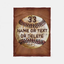 Cobertor De Velo Nome, Jersey Number Legal Baseball Blanket, 3 tama
