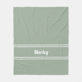 Cobertor De Velo Nome Mínimo Moderno - Sage de Script Monograma Ver