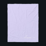Cobertor De Velo Nome Moderno do Monograma de Script Girly Roxo da<br><div class="desc">Monograma de Script Faux Roxo lavanda Adicionar Seu Próprio Nome Fleece Blanket. Isto faz o doce e perfeito aniversário de 16 anos,  casamento,  chá de panela,  aniversário,  chá de fraldas ou festa de solteira presente para alguém que ama luxo de luxo e estilos quíticos.</div>