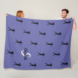 Cobertor De Velo Nome Monograma Inicial Padrão de Golfista Pervincu