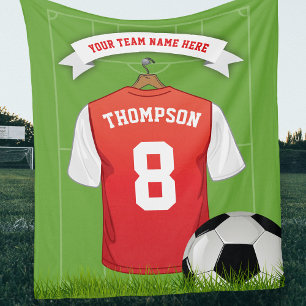 Cobertor De Velo Nome, Número, Equipe do Futebol Editável
