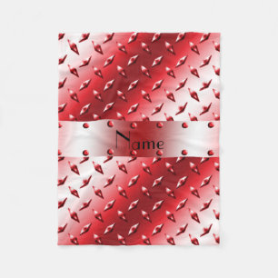 Cobertor De Velo Nome personalizado aço em chapa vermelha