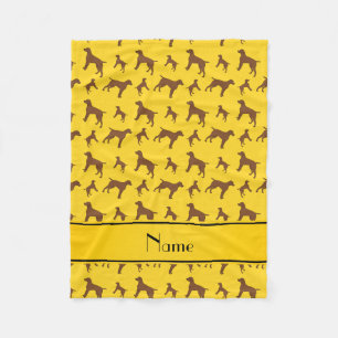 Cobertor De Velo Nome personalizado Cães de ponteiro amarelo-alem