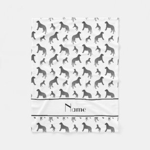 Cobertor De Velo Nome personalizado cães-lobo-guirlandeses