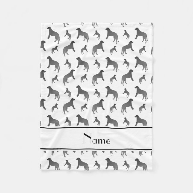 Cobertor De Velo Nome personalizado cães-lobo-guirlandeses (Frente)
